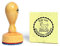 Stempel Eier von glücklichen Hühnern - Huhn auf der Wiese - Wunschtext möglich - Ø 20 mm