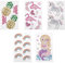 ewtshop® Edelstein Aufkleber, Strasssteine Sticker der Themen Regenbogen, Flamingo, Meerjungfrau, Ananas und Einhorn