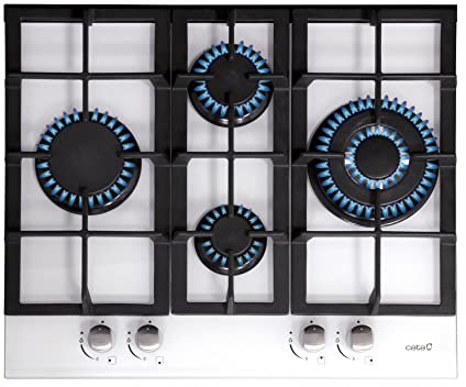 Cata S0428606 Placa de Gas Cata Lci6031Wh 60 cm, Blanco, 4 Fogones