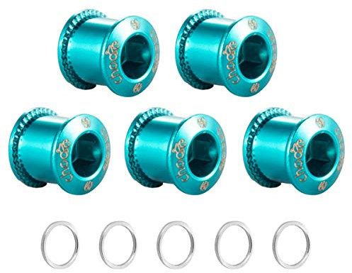 Chooee Tuercas y Tornillos para Plato de Bicicleta,M8 Tornillos para Doble Platos Shimano/Sram Azul