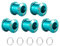 Chooee Tuercas y Tornillos para Plato de Bicicleta,M8 Tornillos para Doble Platos Shimano/Sram Azul