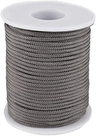 Corda di Filo di Nylon con Filo per Spago per Gioielli con Bracciale per Collana (2mm-98feet, Grigio)