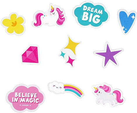 Legami - Set di 30 decorazioni per i raggi della bicicletta, Facili da agganciare e da rimuovere, per Bambina, Tema Unicorn