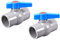sourcing map Ball Valve, 50mm ID PVC Socket End Shut off Valve for Aquarium Setup, Sump Pump, Pool, Garden Sprinkler Gray Blue 2Pcs