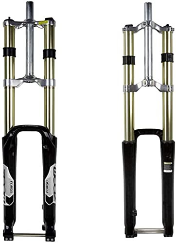 YLXD Mountainbikes Gabel MTB Fahrrad Federgabel 180mm Federweg, Fahrrad Magnesiumlegierung Downhill Gabeln 20mm Achse, 1-1/8 Gewindelos