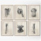 BINGJIACAI Menschliche Anatomie Vintage Poster und Drucke Physiotherapie Medizinische Leinwand Malerei Wandkunst Bild Druck Arzt Büro Dekor-30x40cmx6 Ungerahmt