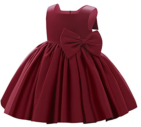 IBAKOM - Vestido de fiesta de cumpleaños, formal, boda, bautizo, dama de honor, comunión, vestido de comunión