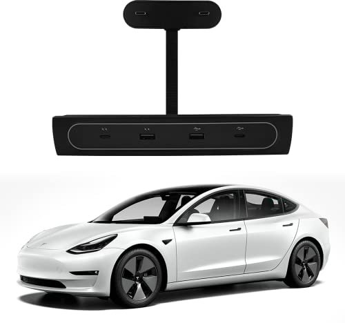 OXYSTAR for 2021 2022 Tesla Docking Station model3/Y Tesla Hub Docking Station car Fast Charging retrofit Accessories, typec Head USB hub HUB car Fast Charging Multi-Port model3/Y Charging Box