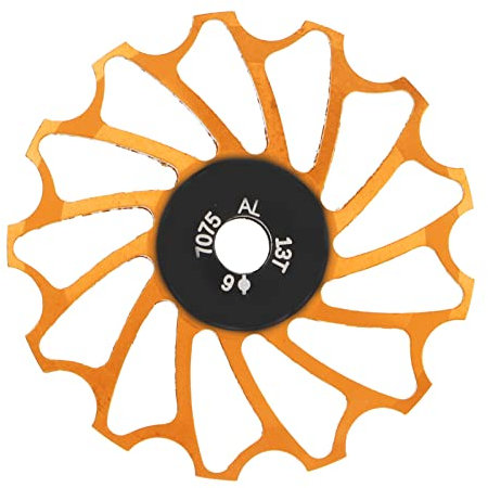 Buachois Fahrrad Schaltwerk Riemenscheibe, 13T Aluminiumlegierung Keramiklager Schaltrollen Bike Führungsrolle Hinteren Schalträdchen für 8 9 10 11 Fach Schaltwerke, Gold