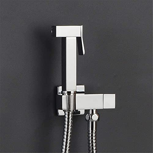 YJYKXP Robinet de bidet en laiton, robinet de douche de salle de bain, douchette de bidet, douchette de toilette, mitigeur de bidet, douche musulmane, carré