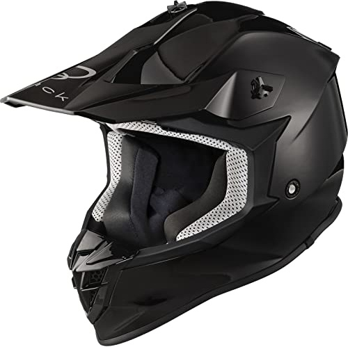 Black Gravel Solid Motocross Helm L Gloss Black