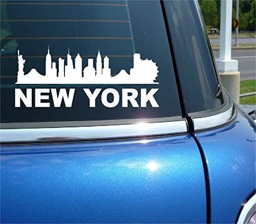 myrockshirt New York Skyline Silhouette Stadt UmrissAufkleber Sticker Autoaufkleber