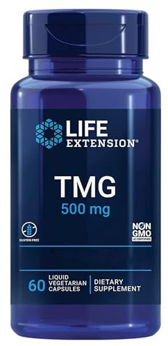 Life Extension, TMG, 500mg, 60 Liquid Vegan Capsules, Lab Tested, Gluten Free, SOYA Free, Vegetarian