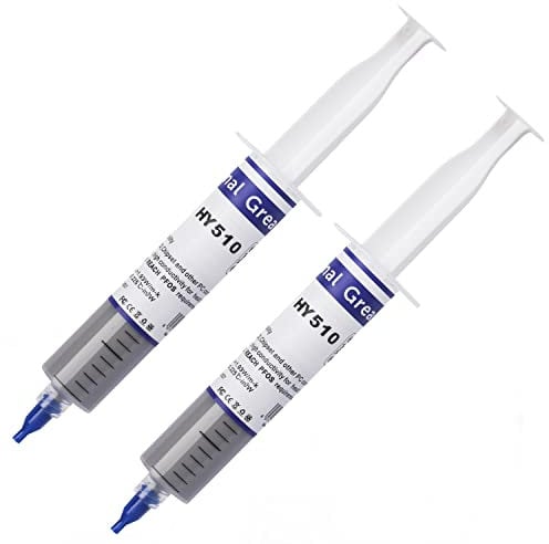 Pâte Thermique HY510-50g(2*25g) Gris > 1.93W/m-K, Pâte thermique à Base de Carbone, conductivité Thermique élevée, pour PC/Tablette/Notework/Petit électroménager/lampes LED/chauffe-eau solaires etc.