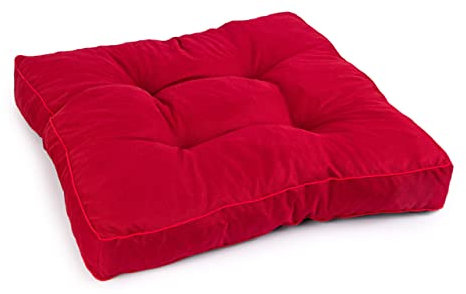 Royal Schneider Sitzkissen Kissen Polster Auflage Rückenkissen Loungekissen Lounge Bodenkissen Anti-Rutsch-Unterseite, Dunkelrot - 5511, 40x40 cm - Sitzkissen