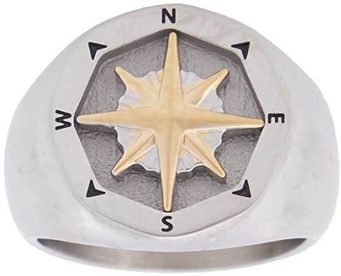 FOSSIL Ring Für Männer Sutton, Länge: 18mm, Breite: 18mm 2-Ton Edelstahlring, JF04410998