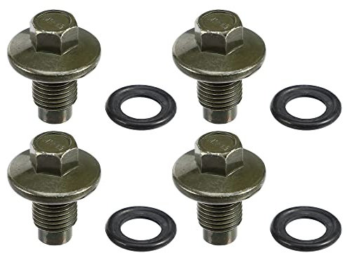 A ABSOPRO 4 Juego M14x1.5 Tornillo Tapón para Drenaje de Aceite para Motor con Arandela 1013938 para Vado