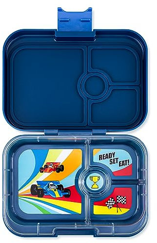 Yumbox Panino - Lonchera Bento a prueba de fugas para niños y adultos (azul Monte Carlo con bandeja de carreras)