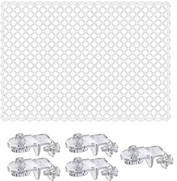 F Fityle 53 X 70 Cm Retini per Acquario Con 5 PCS Clip, Copertura per Rete per Terrario per Acquario per Impedire La Fuga Dei Pesci, Per Acquari O Gabbie per Uccelli E Così Via