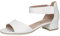 CAPRICE Damen Sandalen mit Absatz aus Leder mit Riemchen, Weiß (White Nappa), 42 EU