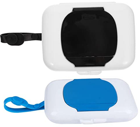 Toyvian 2 Piezas Caja De Toallitas De Bebe Estuche Porta Toallitas Contenedor De Toallitas De Viaje Soporte De La Caja De Toallitas Caja De Pañales Páginas Calentador Viajar Portátil