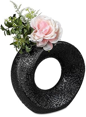 formano Blumenvase Vase rund18cm in schwarz-matt