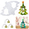 DeryArcle Moule Ornement Sapin de Noël, Moulle Silicone Resine Epoxy Arbre de Noël Moules Moulage en Résine Pendentif avec 3 Cloche Christmas Tree Resin Mold pour DIY Artisanat Bureau Décor (Type A)