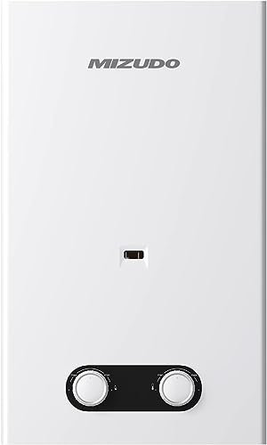 MIZUDO Gas Water Heater 10 L/Min Propane LPG Instant Hot Tankless Boiler for Home Use [Energy Class A]