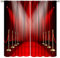 Yoakiet Verdunklungsvorhänge mit Kino-Thema, Vintage, Rot, Bühnenparty, Kino-Thema, roter Teppich, bedruckte Vorhänge, Heimdekoration, Schlafzimmer, Wohnzimmer, Stangentasche, Fenstervorhänge, 106 x