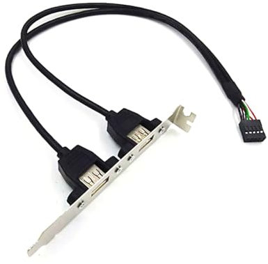 2 Port USB 2.0 Motherboard Rear Panel Expansion Bracket To IDC 9 Pin Motherboard USB Cable Host Adapter Pcie Usb C 2.0 Card