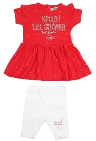 Lee Cooper Baby - Mädchen Robe bébé Fille Casual Dress, Rouge,