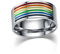 Holibanna Edelstahlschmuck für LGBT-Fingerring Herrenring Schmuck für Paare LGBT- Ringe schwuler Regenbogenring für Lesben sechs Farben Gleichgesinnte