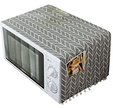 Housse Micro-ondes 30x90cm en Coton Lin Décorative | Maille Respirante, Style Vintage à Belle Apparence, Compatible Four et Machine