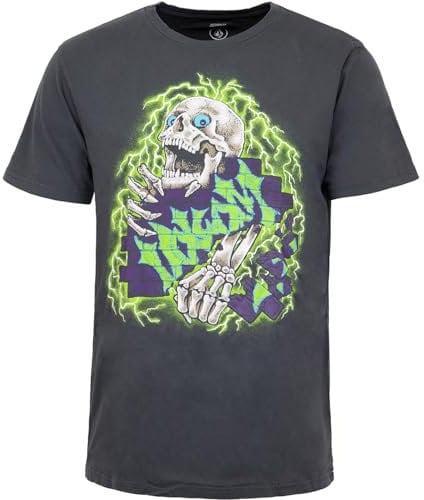 Volcom Wall Puncher T-Shirt Herren (DE/NL/SE/PL, Alphanumerisch, L, Regular, Regular, Charcoal)