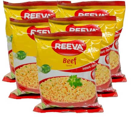 Instant Noodles, Delicious Flavours, Pasta Noodles, Enjoy the Delicious Meal with the Family, Quickly Prepare Lunch or Dinner (5 Pack, Pasta Noodles with Beef 60g)