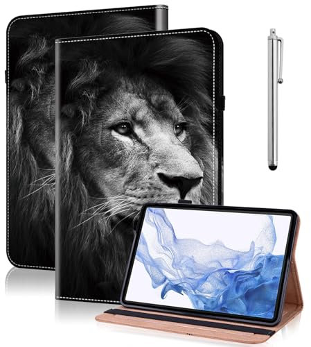 GLANDOTU Case for Samsung Galaxy Tab A8 10.5-inch 2022/2021 (SM-X200/X205/X207) Tablet Case,Multi-View Slim and Lightweight Patterned Tablet Cover with Stand for Galaxy Tab A8 Case -Lion