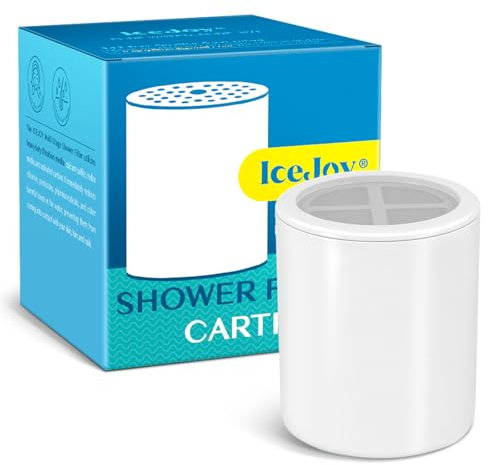 IceJoy Duschfilter-Ersatzkartusche, Duschkopf-Filternachfüllung, für hartes Wasser, Chlor, Schwermetall, Hauthaar, passend für alle ähnlichen Design-Duschwasserfilter