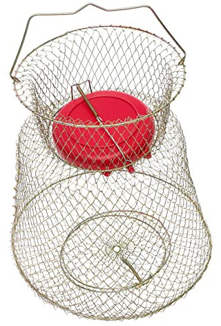 Parliky Fish Basket Fishing Net Fish Guard Netting Fishing Mesh Netting Trout Net Home Fishing Basket Wire Fish Net Fishing Float Tube Fishing Catching Net Fish Nets for Fishing Iron