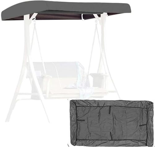 Ersatzdach für,Ersatzdach Gartenschaukel 3-Sitzer,Ersatz Bezug Sonnendach Schaukel Dach für Wasserdicht(Grau)