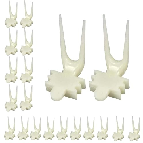 Fourchette à Fruits pour Oiseaux, Support de Nourriture pour Cage à Oiseaux, 20 pièces de Support de Nourriture pour brochettes d'oiseaux, mangeoire de Fruits pour perroquets | Nourriture pour Petits