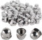 Bikasun 80 Pièces M5 Ecrou Borgne Inox écrous borgne M6 hexagonaux Ecrou Borgne Hexagonal DIN 1587 Forme Supérieure A2 V2A Cache Ecrou pour Vis Boulons Filetés & Tiges Filetées