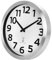 Crosstime Wanduhr Funk mit Aluminium Rahmen Große Zahlen, Lautlos Ohne Tickgeräusche,Leicht zu Lesen Modern Analog Funkuhr für Küche Wohnzimmer Schlafzimmer Büro- 30 cm Silber/Weiß