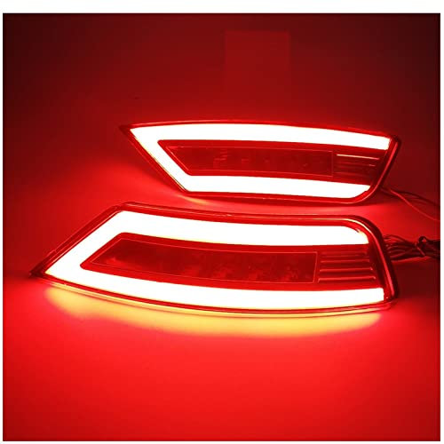 YHAINI Rückleuchten Für Ford Für Focus Für Fließheck 2009-2013 Für Ecosport 2013-2020 1 Paar Heckstoßstangenlampenreflektor Nebelscheinwerfer Blinker(4 Functions)