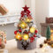 QKTYB Albero Di Natale Piccolo Da Tavolo 45cm, Mini Albero Di Natale Con Luci, Alimentato A Batteria Alberelli Di Natale Piccoli Per Scrivania, Camera Da Letto, Ufficio, Cucina, Decorazione (Bianco)