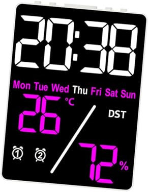 KESOTO Despertador Digital con Pantalla Táctil LED para Hogar, Diseño Elegante Y Funcional, Rojo Digital, Individual