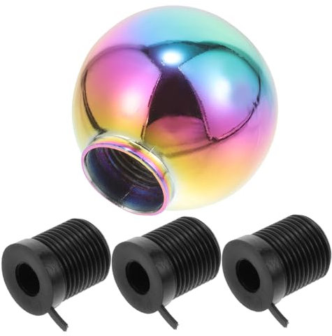 HAWILLOSCH Manual Shift Knob Handgefertigter Schaltknauf Aus Edelstahl Für Sportliches Fahrgefühl Runde Form Einsetzbar Für Rennsport Und Auto-Upgrade