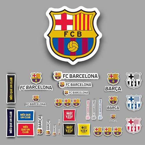Licensed Décor Vinyl-Wandaufkleber FC Barcelona, Vereinswappen, groß, 120 x 100 cm, Gemischt