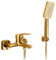 JNTFNE Robinets de Bain avec Douche à Montage Mural en Or, poignée Unique en Laiton, robinets de Douche à Montage Mural, kit de robinetterie de Bain, Or