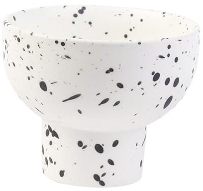 Cabilock Obstschale für Dessert Salat 220ml Schwarze Keramikschale Einfache Kreative