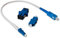 Conectra® - Glasfaserkabel Set mit passenden Adaptern | LC/UPC auf SC/UPC | Farbe Weiß | OS2 | Singlemode | Simplex | ideal für FTTH Heimnetzwerke (Länge 25 cm)